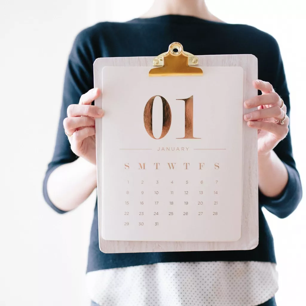 A calendar.