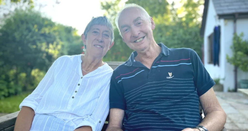 The author with his wife.