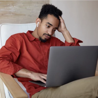 A man trying to bond with someone on a video call
