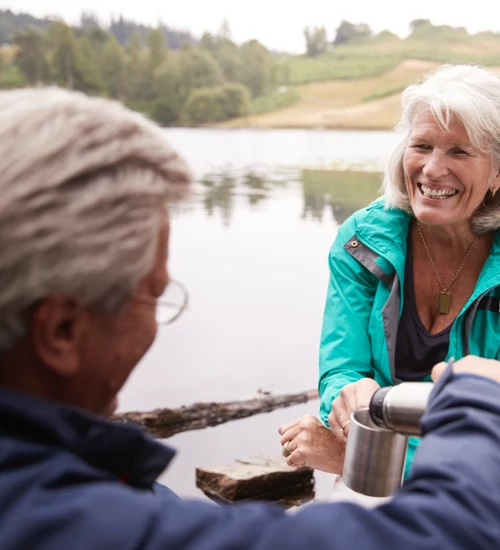 Grandparents having a rewarding conversation