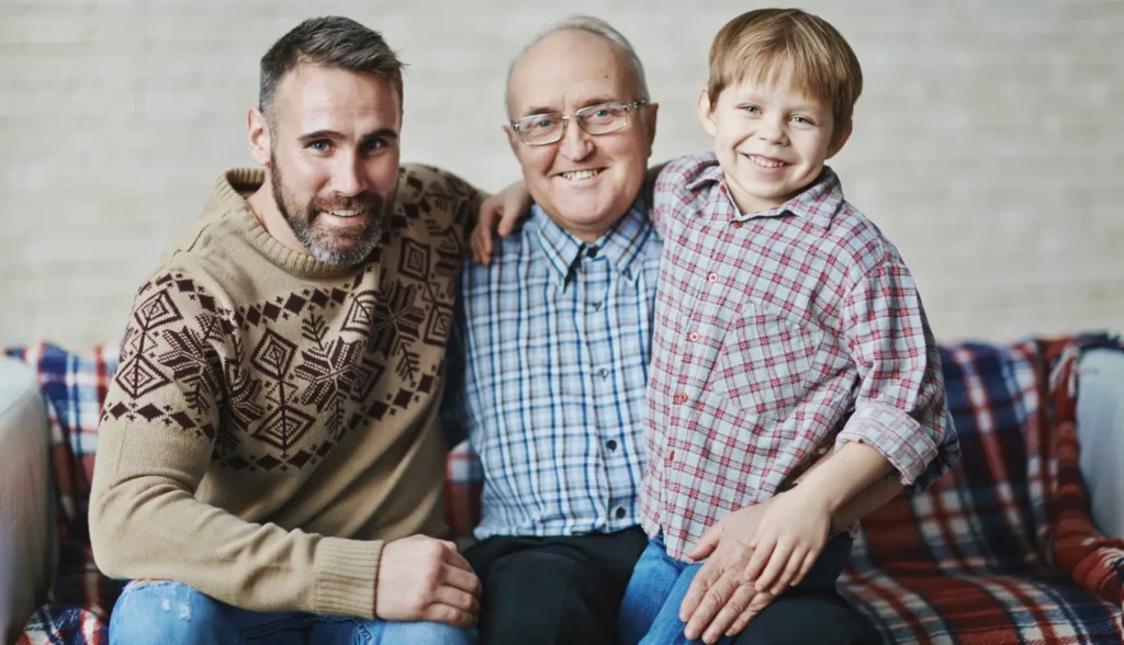 Three generations of one family